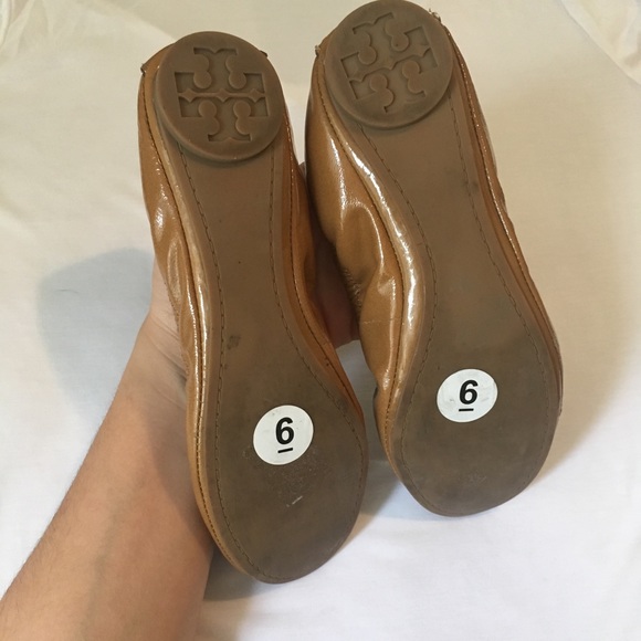 Tory Burch royal tan Eddie flats - Picture 3 of 5